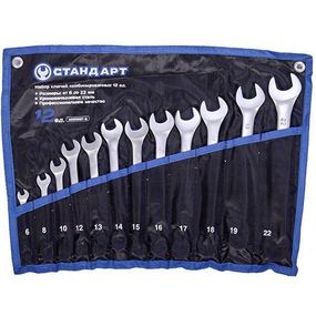 Набір ключів комбінованих 12 шт 6-22 мм у чохлі NKK12ST-S