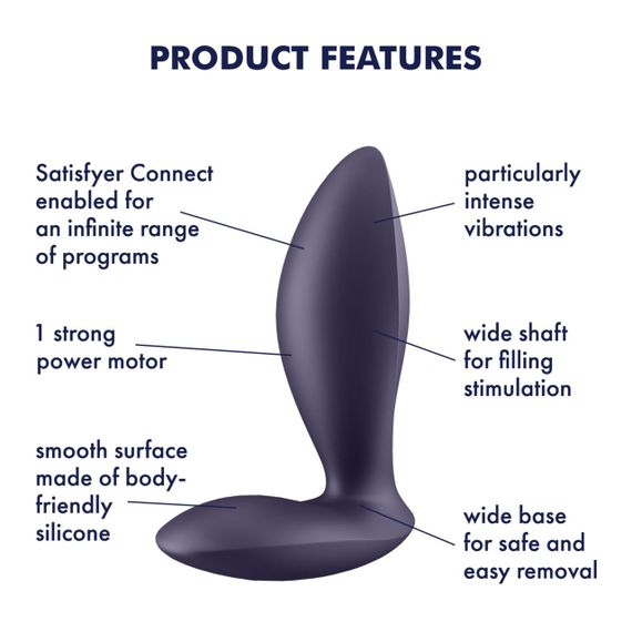 Анальна вібропробка Satisfyer Power Plug силіконова водонепроникна іграшка для яскравих відчуттів | Зображення 6