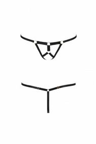 Трусики стринги из стреп Passion Exclusive ARMANDA THONG L/XL, black sexstyle