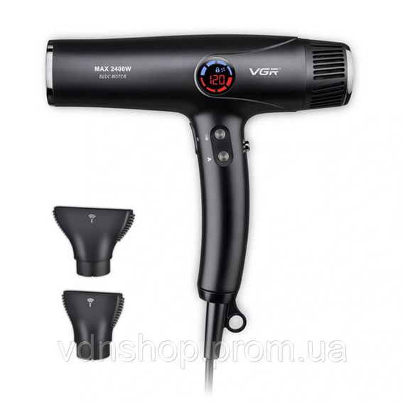 Фен для волосся з регульованою температурою VGR, Потужний фен для сушіння та укладання волосся YE-37 | Зображення 2