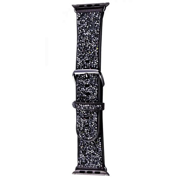 Ремінець Bling World Rock Diamond для Apple Watch 38/40/41/42mm(ser.10) Чорний