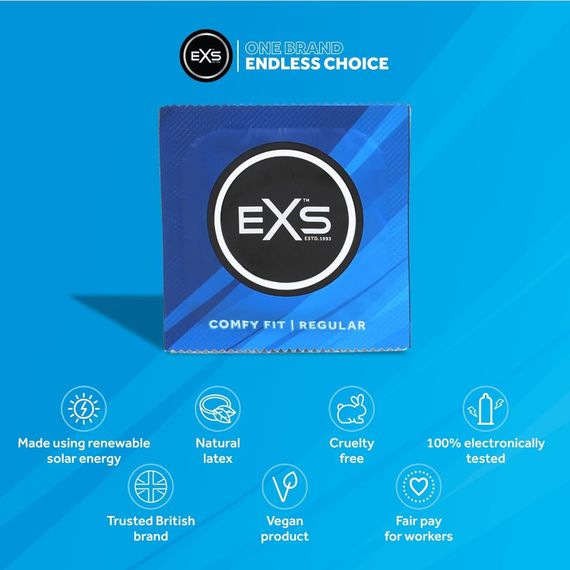 Набір презервативів латексних EXS Regular комфортної форми з резервуаром (ціна за 10 шт.) | Зображення 1