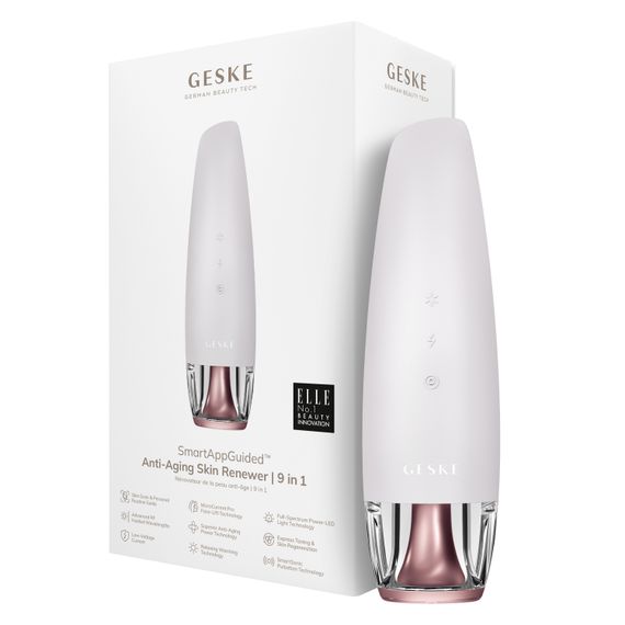 Антивозрастной LED-излучатель для восстановления кожи лица GESKE Anti-Aging Skin Renewer 9в1 starlight, Бежевый