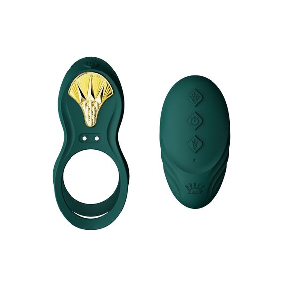 Смарт-ерекційне кільце Zalo - BAYEK Turquoise Green, подвійне з ввідною частиною, пульт ДК Sex Aura | Зображення 6