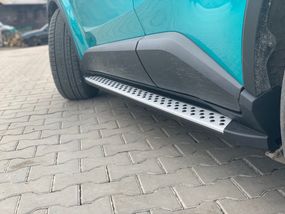 Бокові пороги Оригінал V1 (2 шт., алюм.) для Toyota C-HR