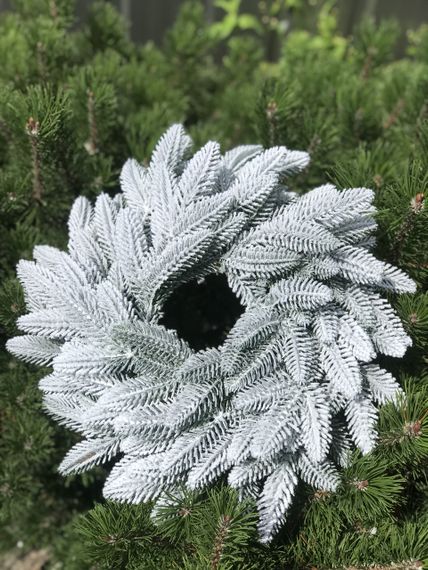 Вінок різдвяний Classic литий d-40 см засніжений | Зображення 2