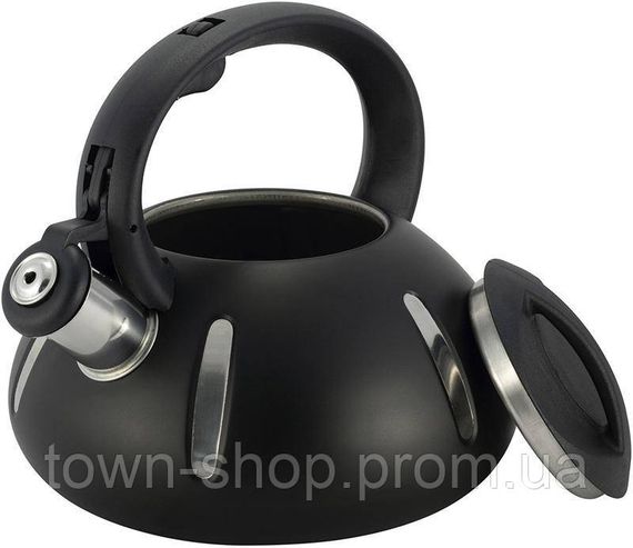 Чайник Ofenbach Happy Kettle 2л из нержавеющей стали со свистком, черный матовый NB-100303 | Зображення 1