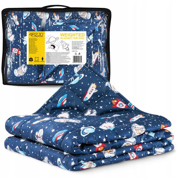 Одеяло тяжелое (утяжеленное) 4FIZJO 3 кг 100 x 150 см детское Blue (P-5905973403535)