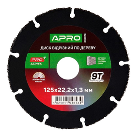 Диск пиляльний по дереву d125мм*1,3*22,23мм 9T APRO
