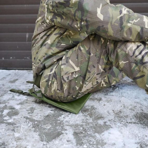 Тактический каремат для сидения 10 мм, (40х27см), Олива / Переносная тактическая сидушка | Зображення 1