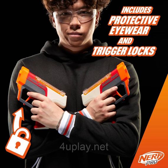 Набір бластерів NERF Pro Gelfire Dual Wield Pack Пістолети Нерф Про Гельфайр Дуал кульки орбізи Оригінал Hasbro | Зображення 7