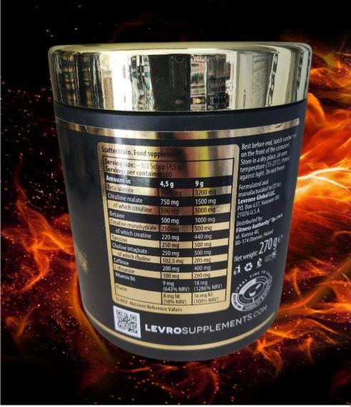 Предтренировочный комплекс Kevin Levrone Scatterbrain 270 g (Dragon Fruit) | Зображення 2