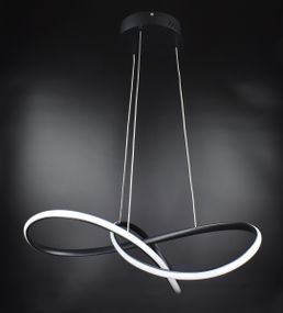 Люстра світлодіодна підвісна LED світильник для квартири на стелю лед 26986 Чорний 40-140х60х60 см.