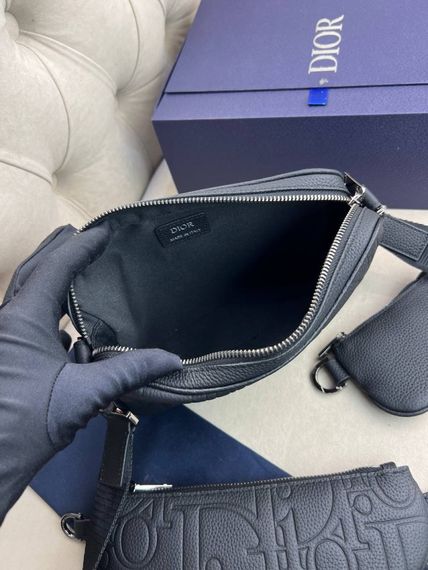 Месенджер Dior Saddle Black чорний c856 | Зображення 1