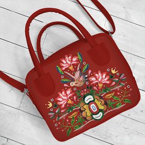 Сумка жіноча Kitto Птаха та квіти 25x20x9 см (SKI_23S029_KR)