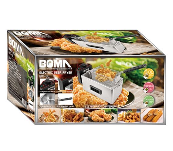 Фритюрниця електрична, глибока, з нержавіючої сталі, з захистом від перегріву, таймером, контролем температури, потужністю Потужність 2000 Вт. XPRO BM-80-3L. | Зображення 4