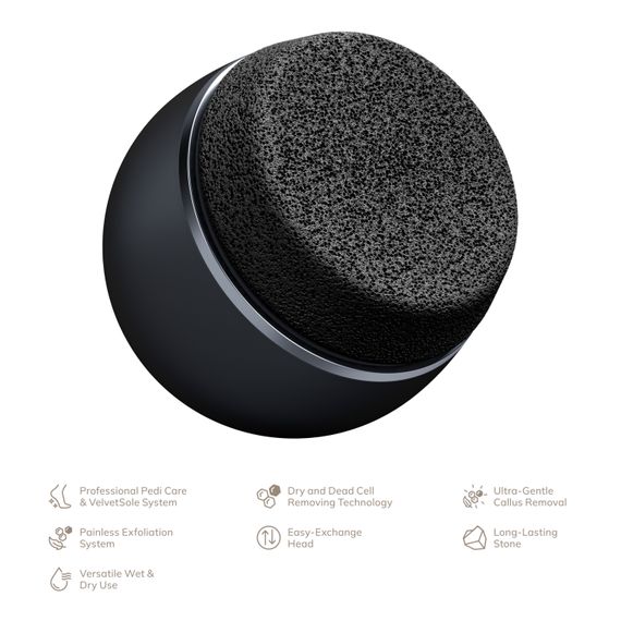 Набор для ухода за стопами GESKE Pumice Stone Callus Remover 7в1 starlight, Черный | Зображення 1