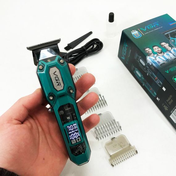 Акумуляторна машинка для стрижки VGR V-900 з дисплеєм, бездротова для стрижки волосся | Зображення 6