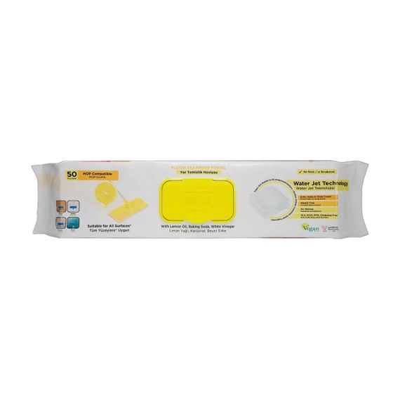 Deepfresh mop серветки вологі для прибирання підлоги 50шт LEMON
