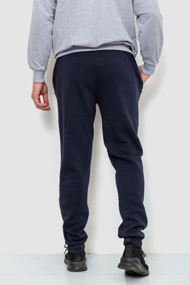 Спорт чоловічі штани на флісі, колір темно-синій, 244R41269 | Зображення 3