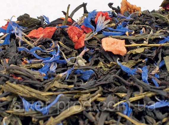 Крупнолистовой чёрный чай с добавками ягод ТМ "Чайные Шедевры" Брызги шампанского, 500 г | Зображення 1