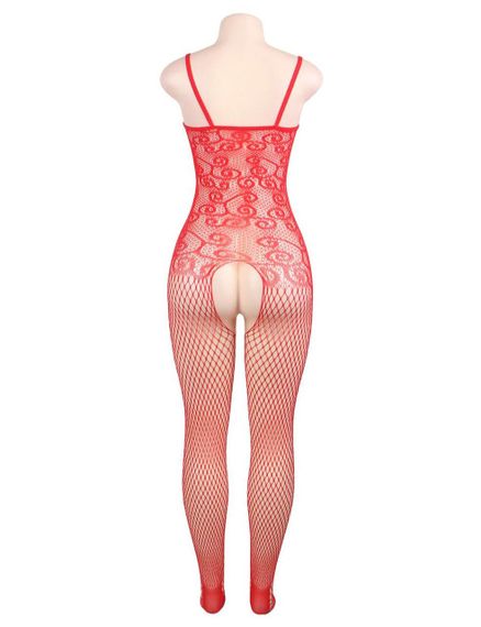Бодістокінг ажурний з відкритим доступом Star Night Sexy червоний XS-M Sex Aura | Зображення 5