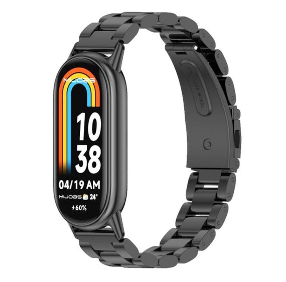 Металевий ремінець Mijobs для фітнес браслета Xiaomi Mi Smart Band 8 - Black