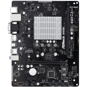 ASRock N100M (Quad-Core N100 3.4GHz, 1xDDR4 DIMM, VGA/HDMI/DP, 1*PCIe, 2xSATA, M.2, GLan, mATX)
