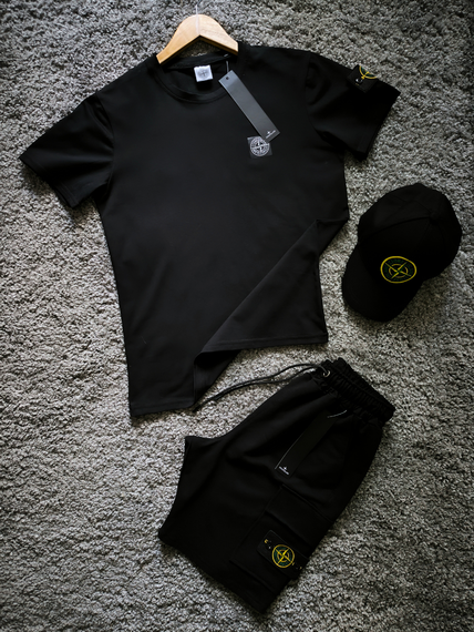 Чоловічий комплект Stone Island (футболка + шорти) | Зображення 1