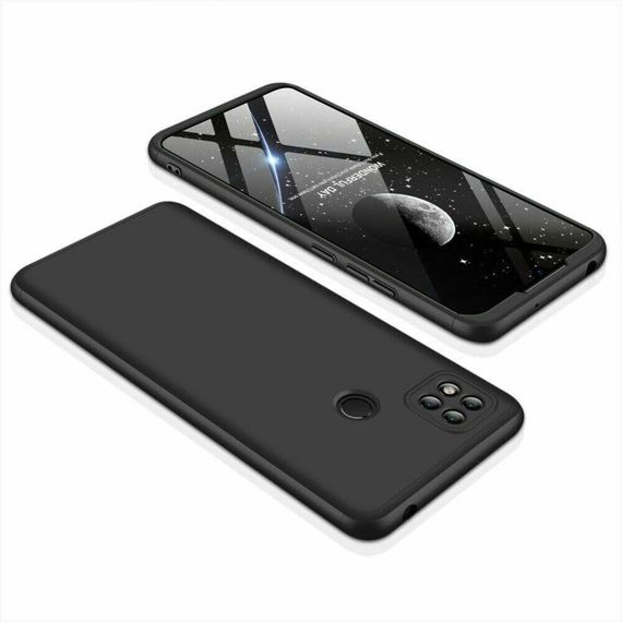 Чохол GKK 360 градусів для Xiaomi Redmi 9C / Redmi 10A колір Чорний | Зображення 1