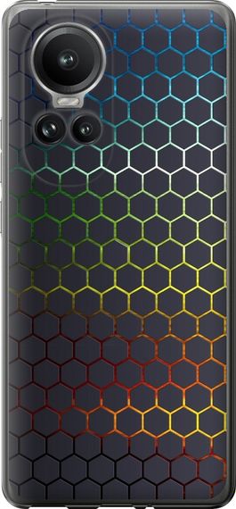 Чехол на Oppo Reno10 Pro Переливающиеся соты "498u-3109-17620"