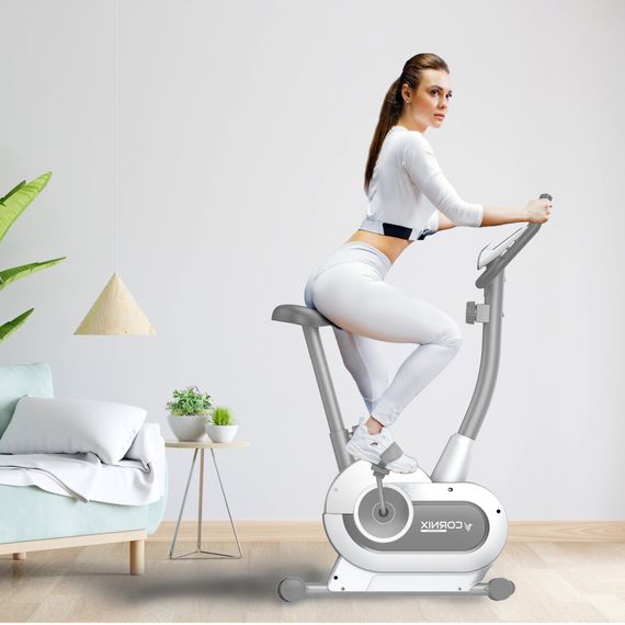 Велотренажер магнітний Cornix Hanna White/Grey | Зображення 8