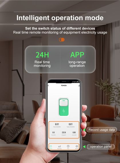 Вимикач wi-fi Tomzn дистанційне керування 63а 1P | Зображення 2