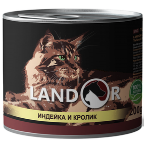 Landor (Ландор) Adult Turkey&Rabbit - Консервований корм з індичкою і кроликом для дорослих котів