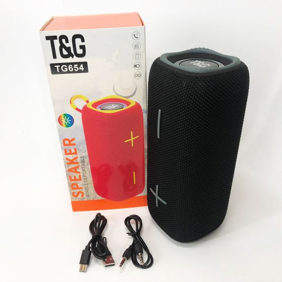 Портативна Bluetooth колонка TG654 8W з підсвічуванням, акумуляторна колонка для музики. Колір: чорний | Зображення 3