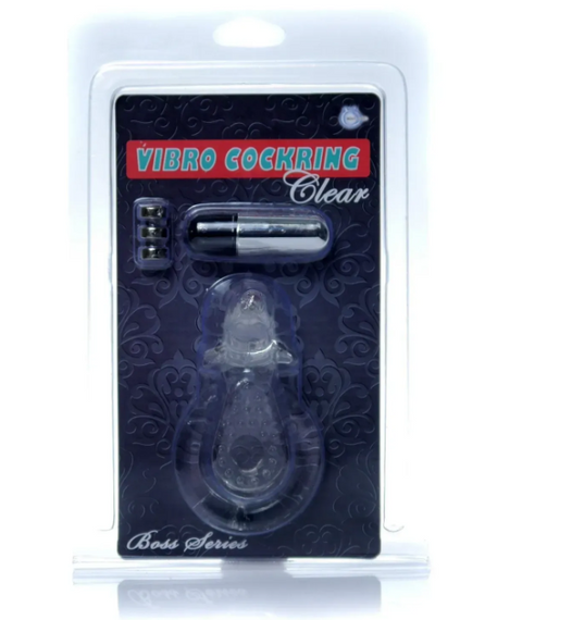 Эрекционное виброкольцо BOSS - Dolphin Vibro CockRing Clear, BS6700050 Sex Aura | Зображення 1