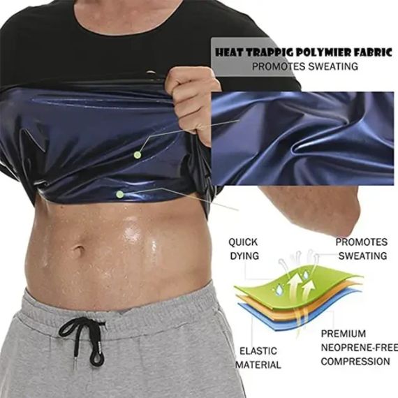 Футболка для схуднення Shapewear тренування компресійна 4-5XL сіра | Зображення 7
