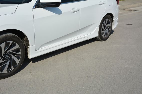 Боковые пороги (под покраску) для Honda Civic Sedan X 2016-2021 гг | Зображення 3