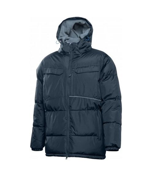 Куртка Hoegert LEON HT5K926-XL утеплена з капюшоном 100% поліестер темно-синя, XL (54)