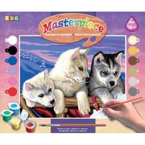 Набор для творчества Sequin Art PAINTING BY NUMBERS SENIOR Huskies (SA1036)