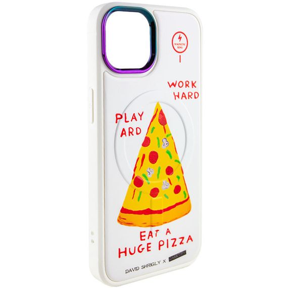 TPU+PC чохол Funny pictures with MagSafe для Apple iPhone 13 (6.1") TPU+PC, Pizza | Зображення 1