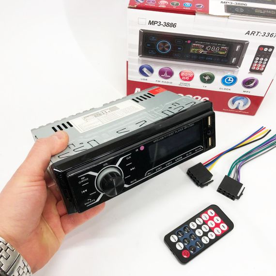 Магнітола з підтримкою штатного підсилювача MP3-3885 ISO 1DIN, Магнітола підтримка usb NK-66 | Зображення 1