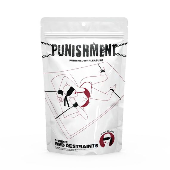 Розтяжка на ліжко Punishment - 5-Piece Bed Restraint Kit - Black Sex Aura | Зображення 4