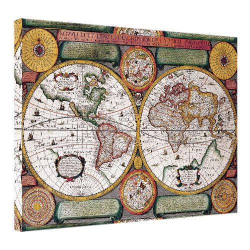 Картина на холсте Картография 45х65 см (H4565_RET001)