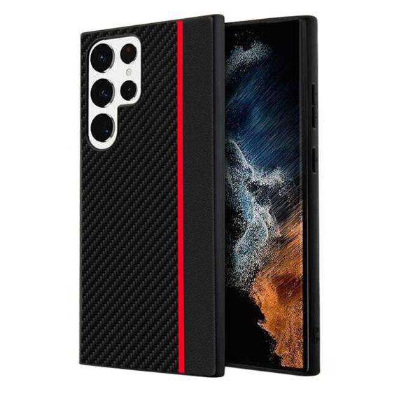 Чехол накладка Primolux CFC для Samsung Galaxy S23 Ultra (SM-S918) - Black&Red