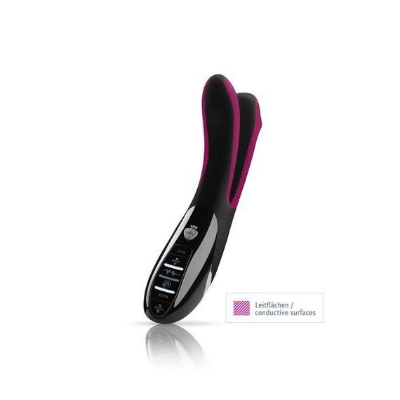 Вибратор двойной с электростимуляцией Mystim Tingling Aparte eStim Black, миостимулятор | Зображення 3