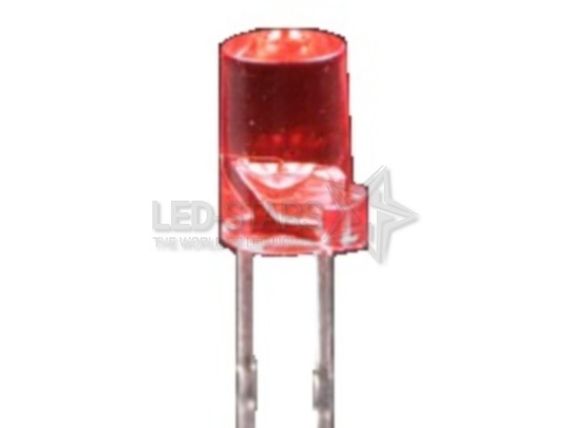 Світлодіод 5 мм. FYL5042 HD (630nm, червоний, матовий), 20-25 mcd, 100 ° FORYARD