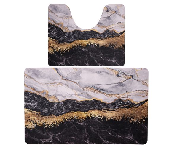 Набір килимків для ванної та туалету Modern Marble 50*80/40*50 см Yiwu HP-42-182