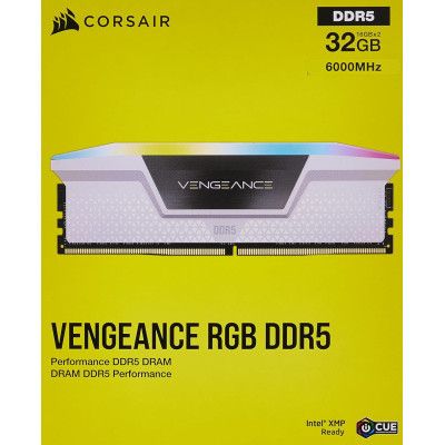 Модуль памяти для компьютера DDR5 32GB (2x16GB) 6000 MHz Vengeance RGB White Corsair (CMH32GX5M2E6000C36W) | Зображення 3
