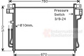 Конденсор кондиціонера NAVARAPATHF 25DCi 05- (Van Wezel) VAN WEZEL 13005299 на NISSAN ARMADA (R51)